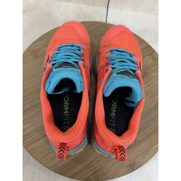 Saucony Peregrine 10 Vizired Citron Blue Athletic Running Shoes Womens Size 6 - Picture 6 of 8